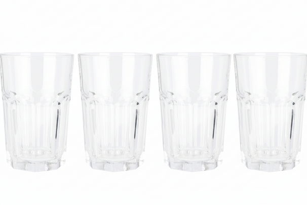 Waterglazen 500 ml Glas - Stapelbare Drankglazen Set van 4 - Cookinglife