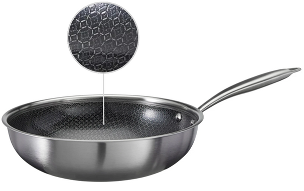 Poêle wok Cookinglife - Wok à revêtement céramique - HexaCook - 28 cm