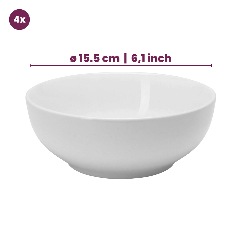 Ensemble de vaisselle Cookinglife - En porcelaine - 4 personnes - 16 pièces
