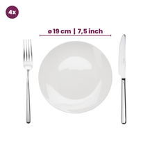 Ensemble de vaisselle Cookinglife - En porcelaine - 4 personnes - 16 pièces