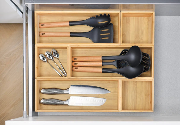 Range-Couverts Cookinglife - Bambou - 38 x 8 x 7 cm