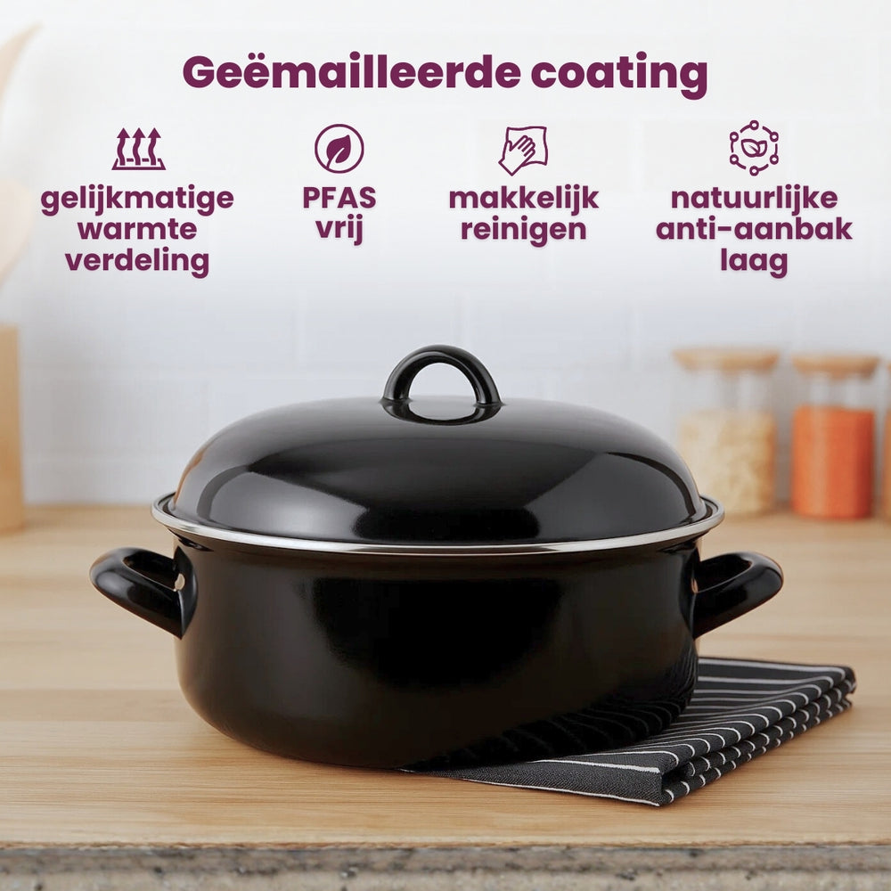 Cocotte émaillée de cuisson - ø 24 cm / 4 litres
