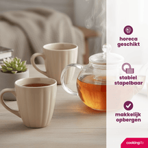 Tasses Cookinglife Cardida Beige 350 ml - 6 pieces