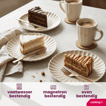 Assiettes à petit-déjeuner / Assiettes à dessert Cookinglife Cardida Beige ø 19,5 cm - Lot de 6