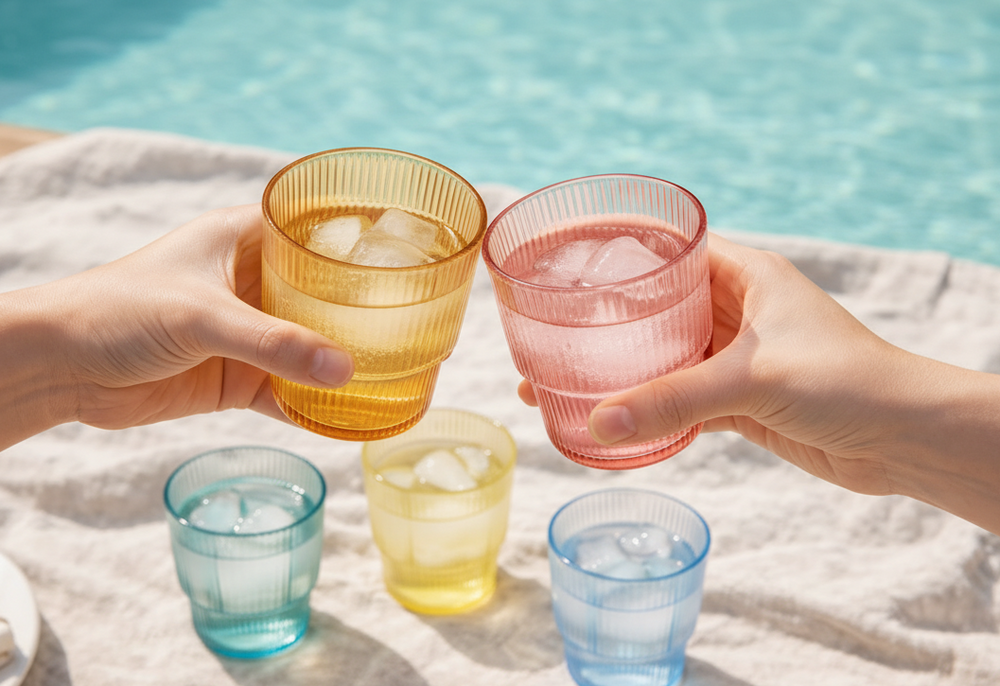 Ensemble de verres a eau Cookinglife - Gobelets - CampVibe - 325 ml - 5 pièces