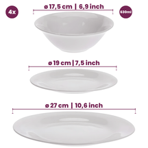 Set de vaisselle Cookinglife - Service - Complet - 4 personnes - 36 pièces
