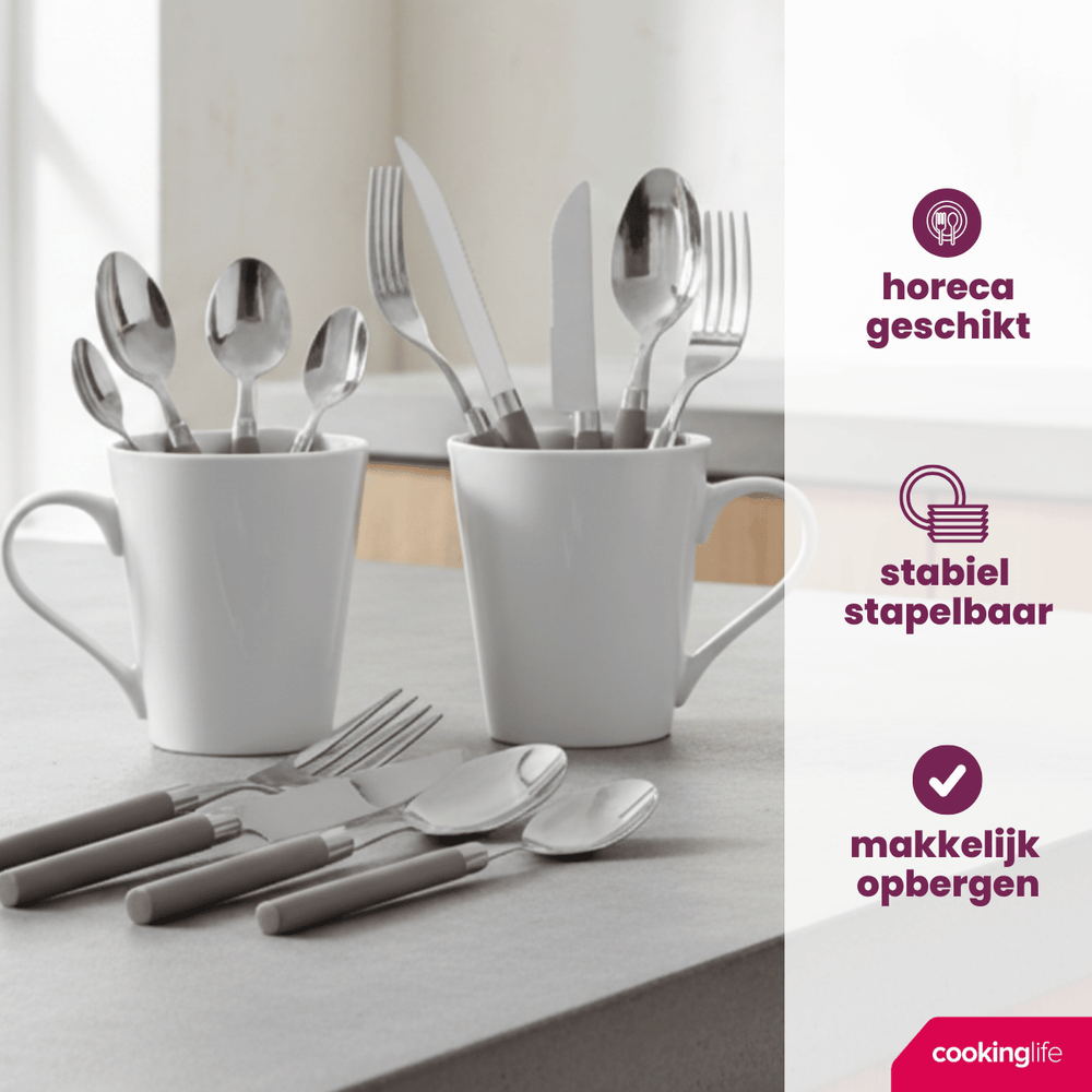 Set de vaisselle Cookinglife - Service - Complet - 4 personnes - 36 pièces