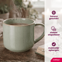 Ensemble de mugs Cookinglife - Mugs à café - Serene - 330 ml - 4 pièces