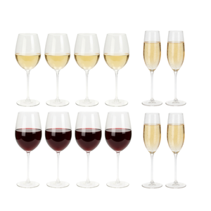 Ensemble de verres à vin Cookinglife Solare 12 pièces - Verres à vin rouge + Verres à vin blanc + Flûtes à champagne