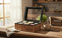 Cookinglife Theedoos - Theekist - Bistro - 6 vakken - 24 x 16.5 x 7.5 cm