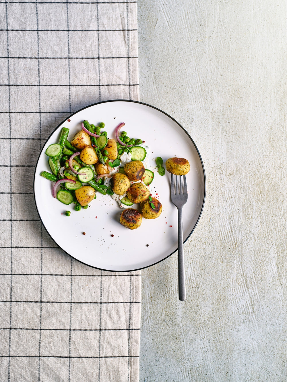 Service de table 18 pièces Cosy &amp; Trendy Renee pour 6 personnes - 6 assiettes plates, 6 assiettes à dessert et 6 bols