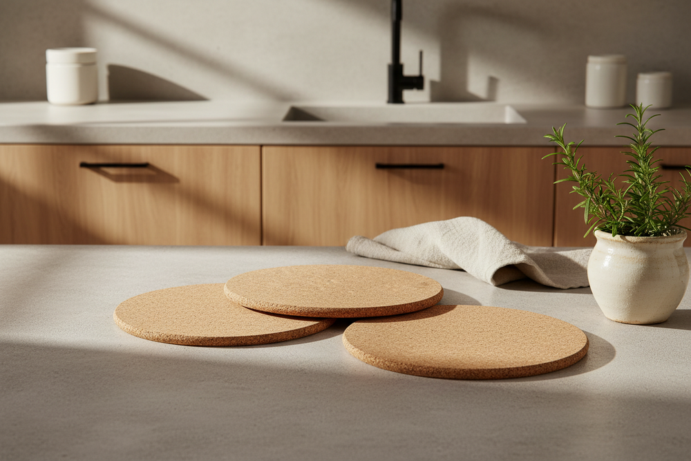 Sous-verre en liège Cosy & Trendy ø 20 cm - 3 pièces