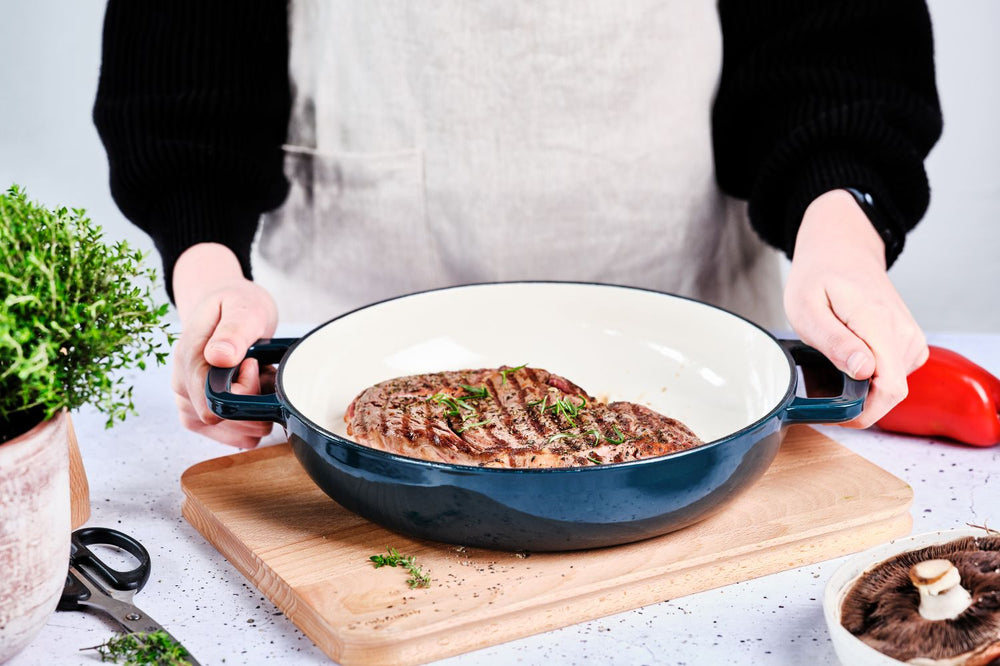 Cosy & Trendy Poêle Grill Fontestic Héron Vert Ø 28 cm - Émaillée