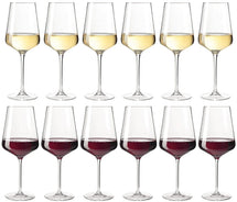 Ensemble de verres à vin Leonardo (verres à vin rouge + verres à vin blanc) Puccini 12 pièces