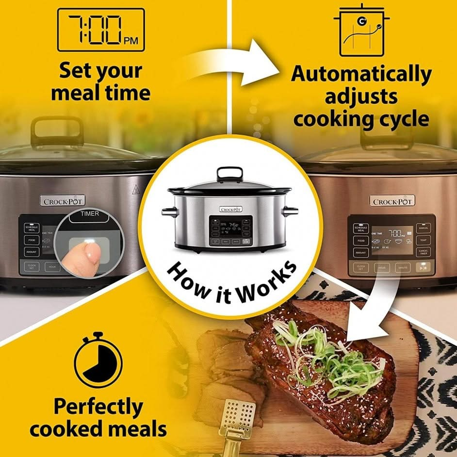 Crockpot Slowcooker - fonction de sélection du temps - 5,6 litres - CR066