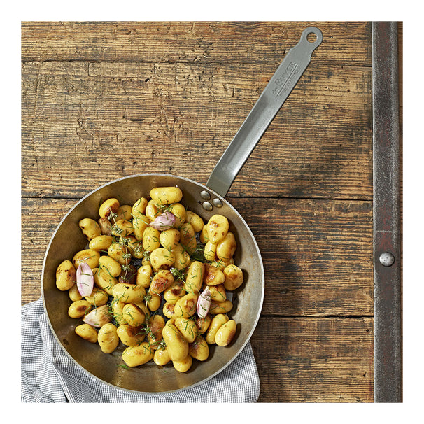 Poêle à frire De Buyer Lyonnaise en carbone - ø 28 cm - Sans revêtement antiadhésif