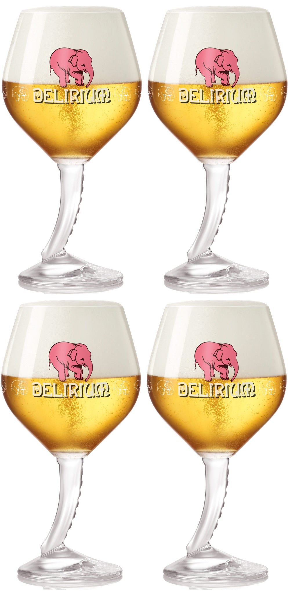 Ensemble de verres à bière Delirium - Sur pied - Tremens - 330 ml - 4 pieces