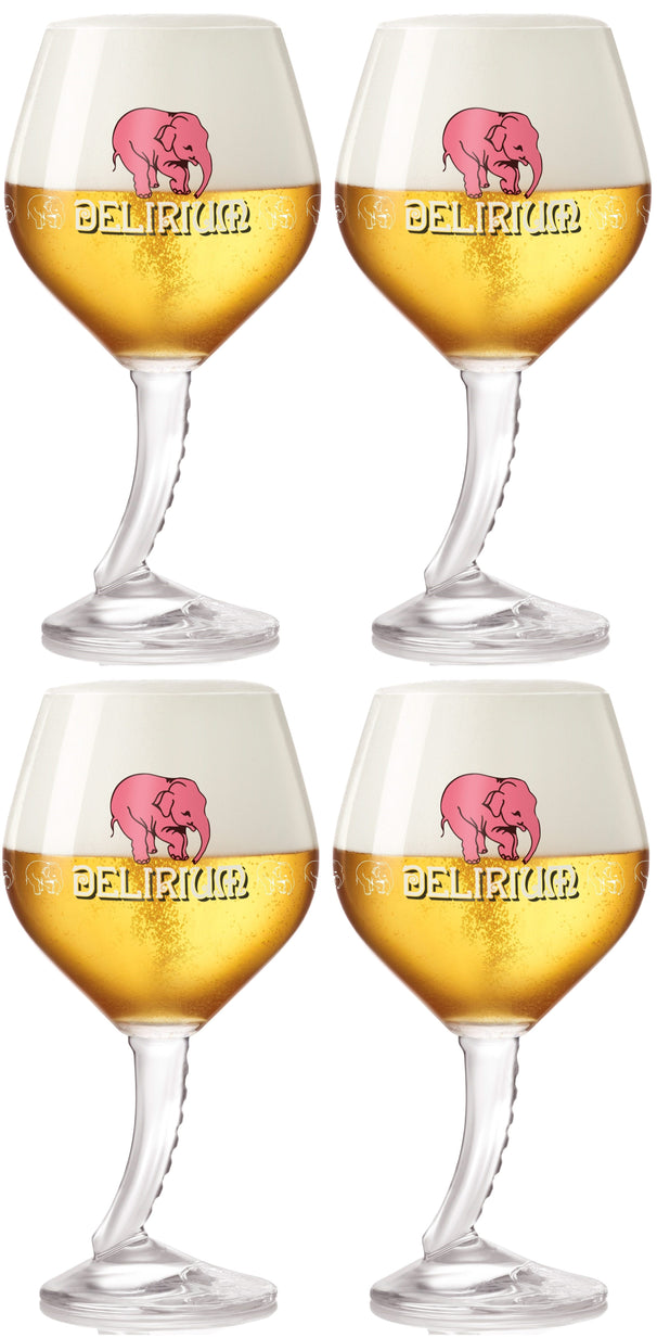 Ensemble de verres à bière Delirium - Sur pied - Tremens - 330 ml - 4 pieces
