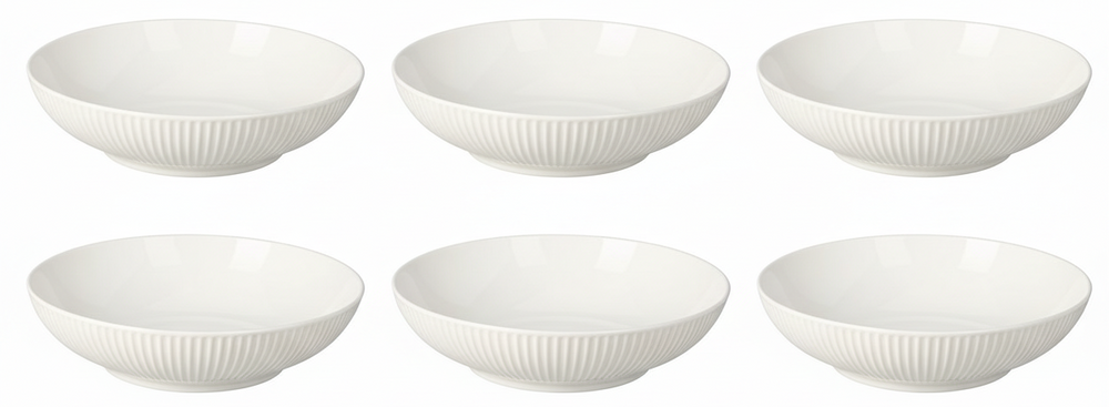 Ensemble d'assiettes creuses Siaki - Assiettes à pâtes - Ø 20 cm - 6 pièces
