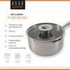 ELLE Gourmet Classique Steelpan met Deksel - Ø 16cm  - Zonder anti-aanbaklaag - RVS