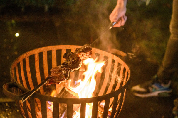 Brochette de barbecue
 Churrasco Forged - Bois d'olive / Acier - V - forme - 70cm