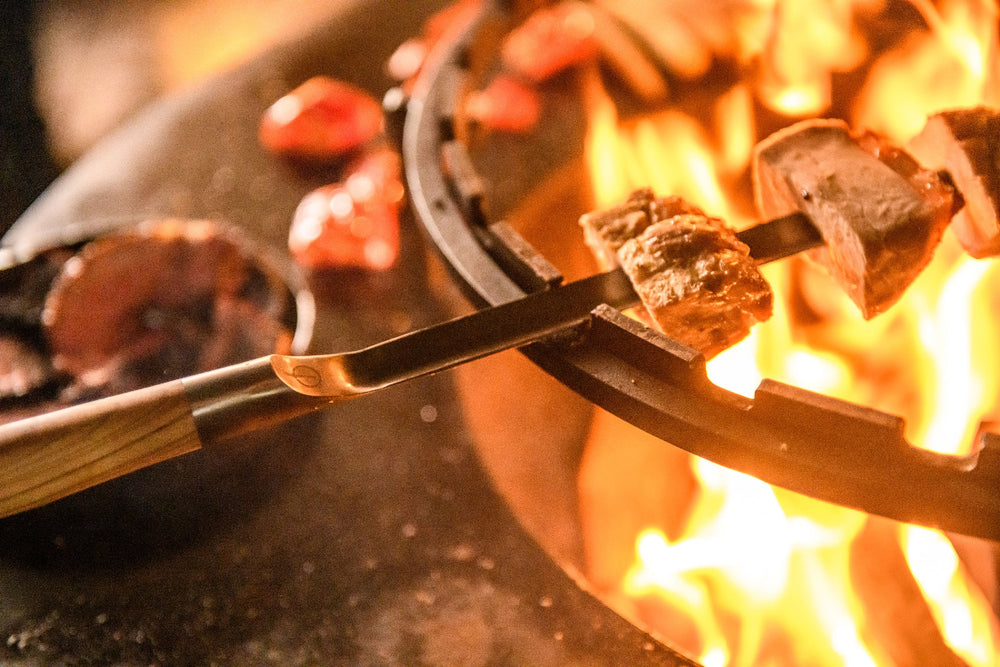 Brochette de barbecue Churrasco Forged - Bois d'olivier / Acier - V - forme - 60cm