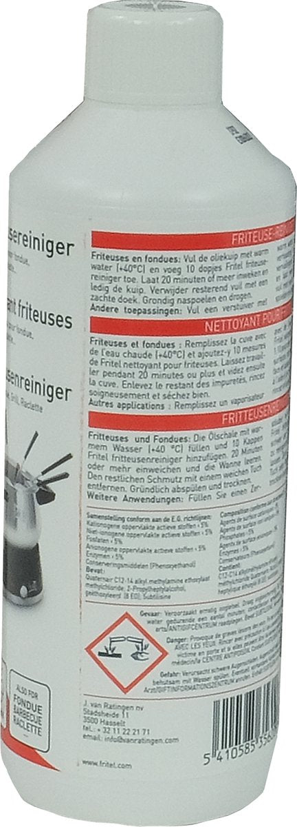 Nettoyant pour friteuse Fritel - Nettoyant pour fondue - Nettoyant pour barbecue - 500 ml