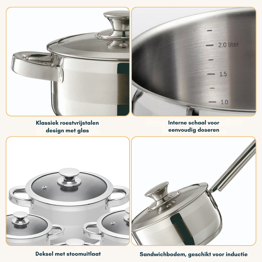 Batterie de cuisine 4 pièces Sola Furore