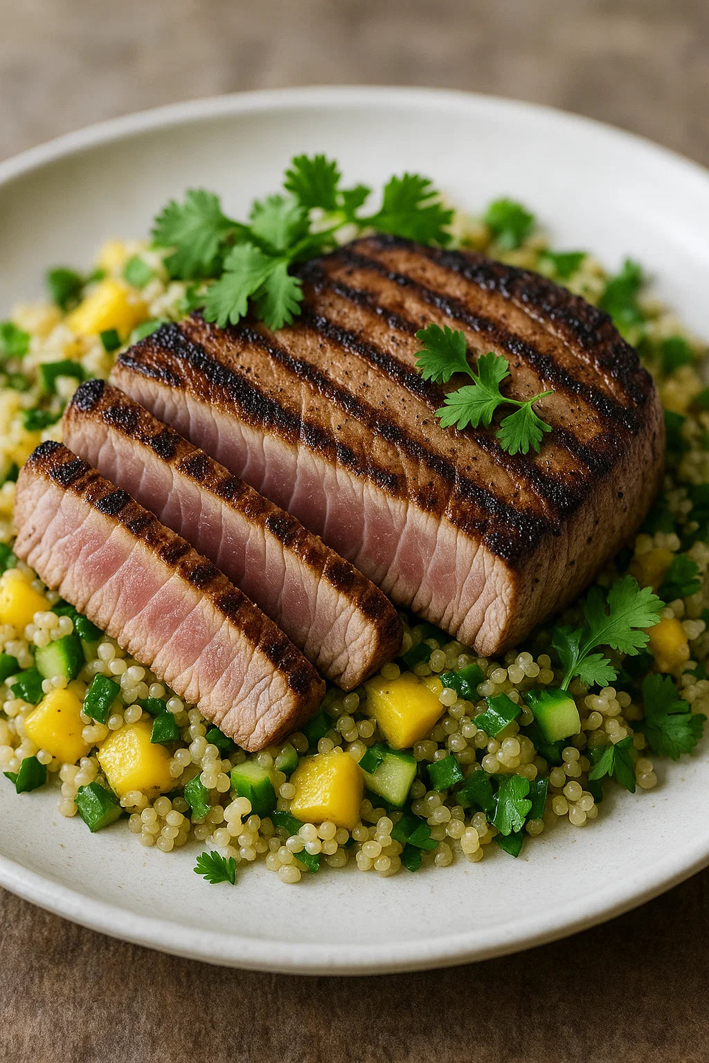 avec salade quinoa-mangue
