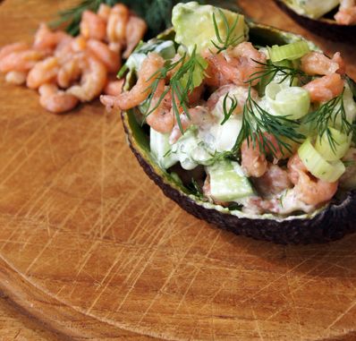 Avocat farci aux crevettes