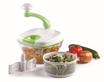 Machine de cuisine multifonctionnelle Ghidini - Manuelle - Hachoir, mixeur et essoreuse à salade
