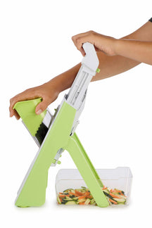 Mandoline multifonctionnelle Ghidini / Trancheuse à légumes - Verticale - avec récipient de récupération