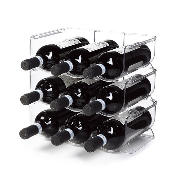 Porte-bouteilles Ghidini pour 3 bouteilles - Plastique - Empilable - Extensible