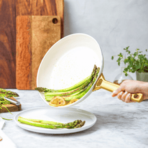 Ensemble de Casseroles GreenPan Padova Reserve Crème Blanche 6 pièces - Revêtement Antiadhésif en Céramique - Casserole ø 24 cm, Casserole à Lait ø 18, 20 cm, Poêle ø 20, 28 cm & Poêle Sauté ø 24 cm
