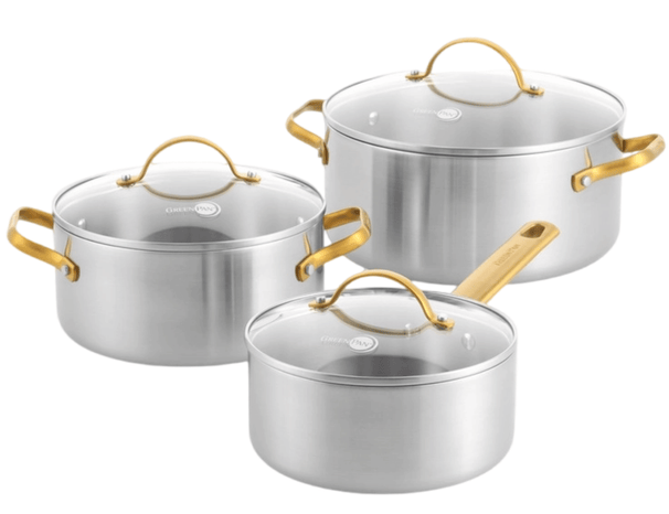 Ensemble de casseroles GreenPan Padova Reserve 3 pièces - Triply - Casserole Ø 20, 24 cm & Casserole Ø 18 cm