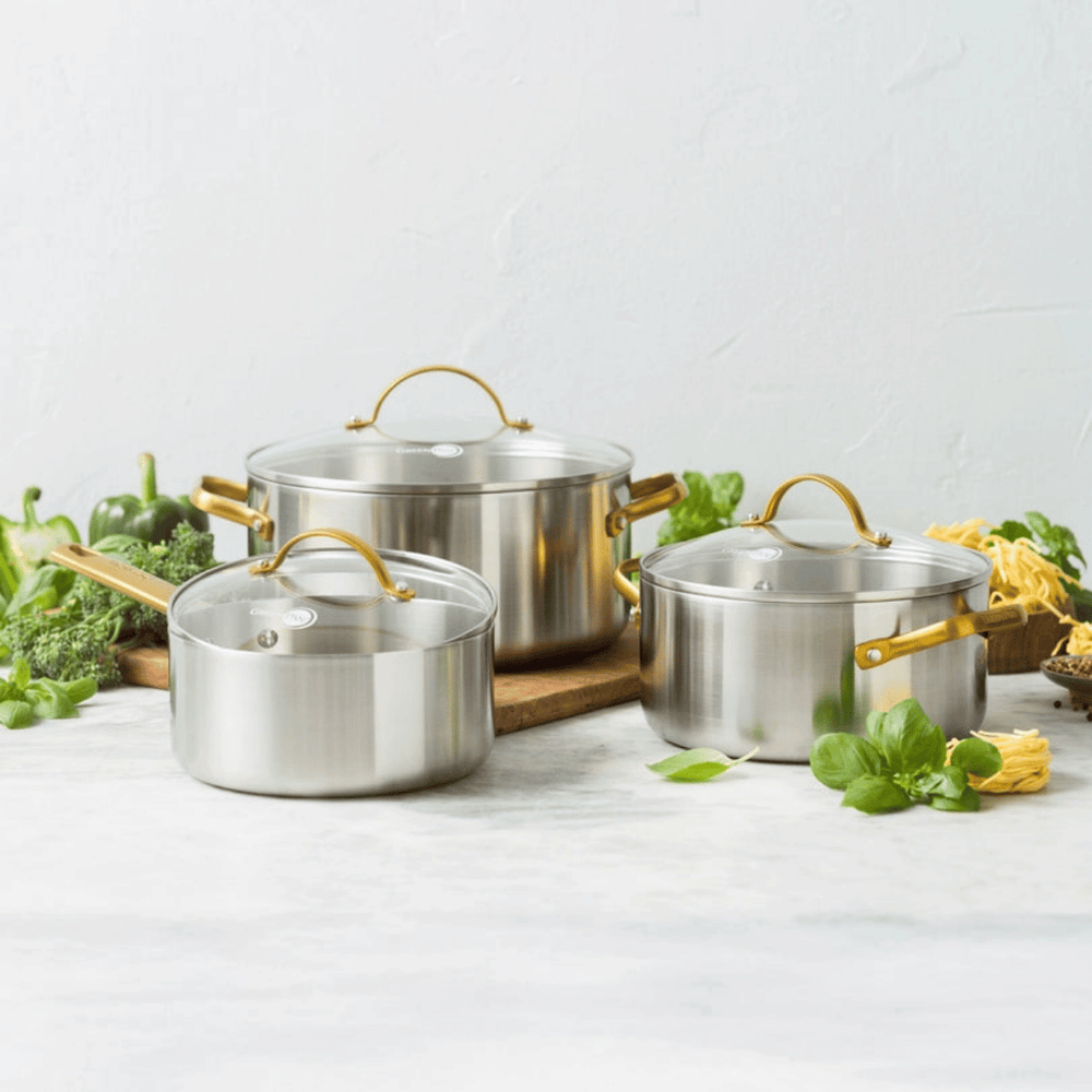 Ensemble de casseroles GreenPan Padova Reserve 3 pièces - Triply - Casserole Ø 20, 24 cm & Casserole Ø 18 cm