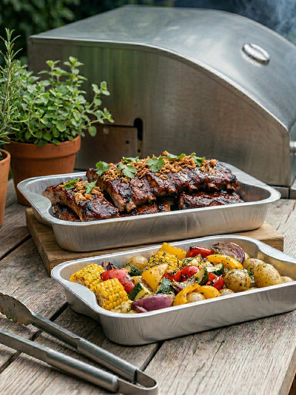 Plateaux en aluminium pour barbecue