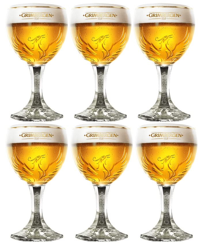 Verres à bière Grimbergen sur pied 330 ml - 6 pièces