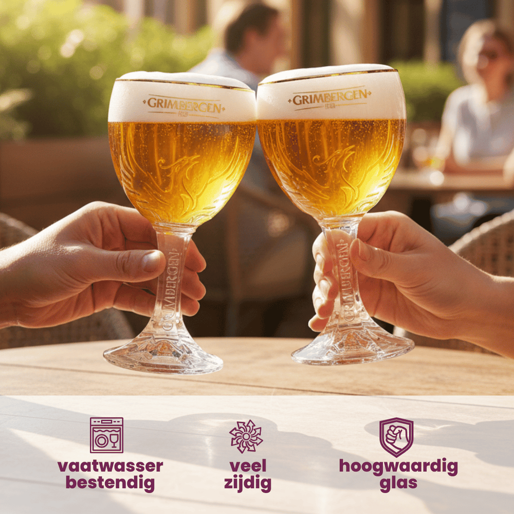 Ensemble de verres à bière Grimbergen - Sur pied - 250 ml - 6 pièces