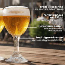 Ensemble de verres à bière Grimbergen - Sur pied - 250 ml - 6 pièces
