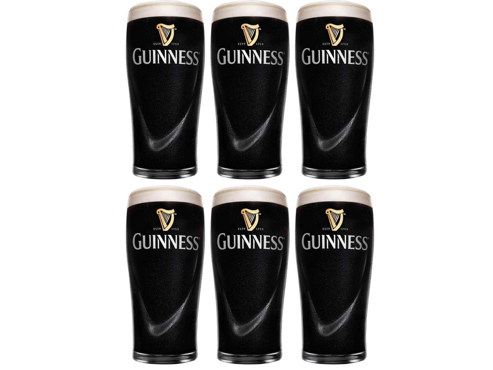 Guinness Bierglazen Pint 500 ml - 6 Stuks