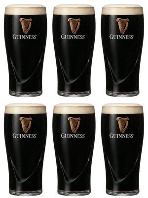 Ensemble de verres a bière Guinness - Verres pint - En verre - 500 ml - 6 pièces