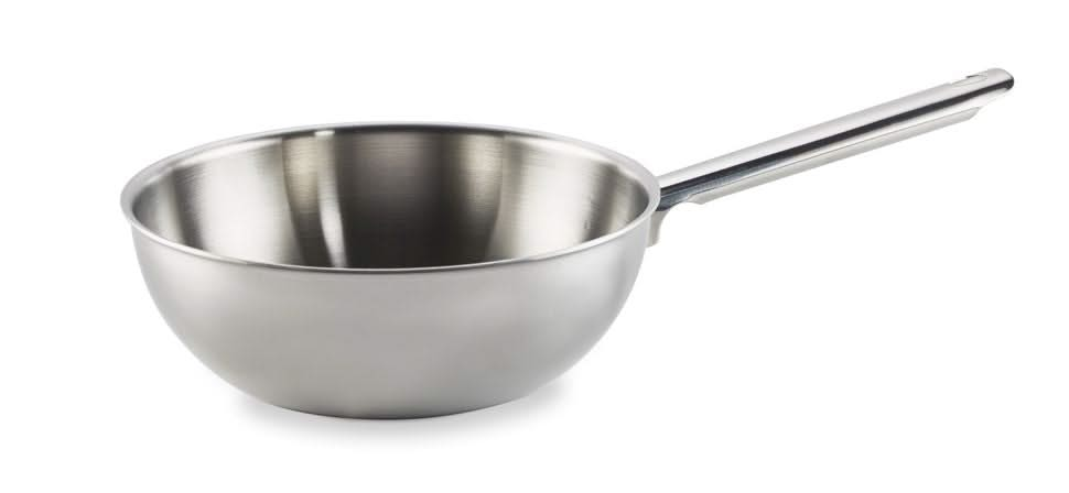 Poêle à wok Habonne Triply - ø 24 cm - Sans revêtement antiadhésif