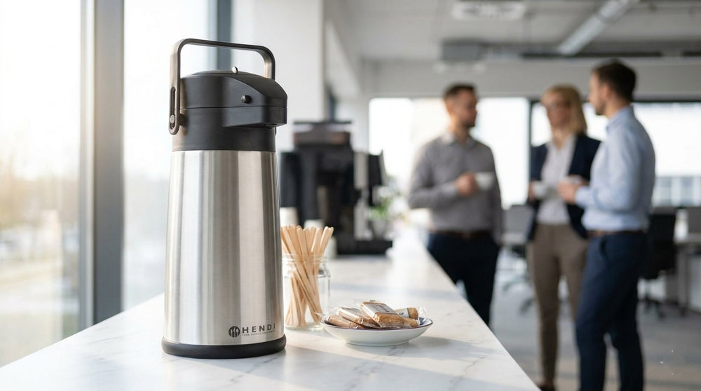 Thermos à pompe Hendi - Pompe à eau - en acier inoxydable - 2,2 L