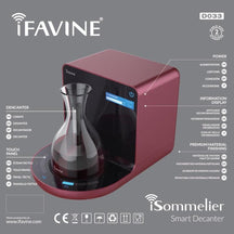 Ifavine Wijndecanteermachine iSommelier Decanter Pro Smart - Zwart