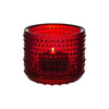 Porte-bougie Iittala Kastehelmi Cranberry Rouge