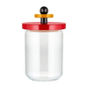 Pot de stockage Alessi Twergi - ES16/100 - Rouge - ø 12 cm / 1 litre - par Ettore Sotsass