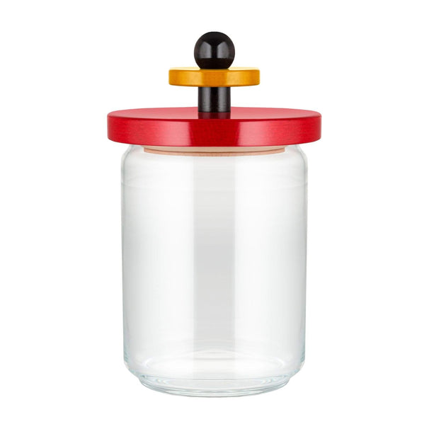 Pot de stockage Alessi Twergi - ES16/100 - Rouge - ø 12 cm / 1 litre - par Ettore Sotsass