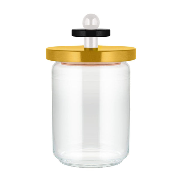 Pot de stockage Alessi Twergi - ES16/100 1 - Jaune - ø 12 cm / 1 litre - par Ettore Sotsass