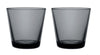 Lunettes Iittala Kartio gris Foncé 210 ml - 2 pièces